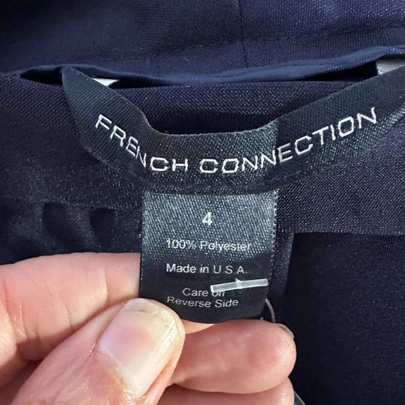 French Connection Women's Minar Pleated Trousers NWT Size 4 Navy Blue - Picture 13 of 16